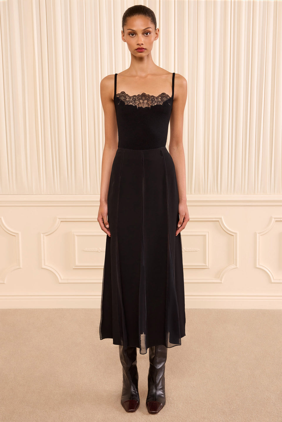 Elia Midi Skirt - Noir