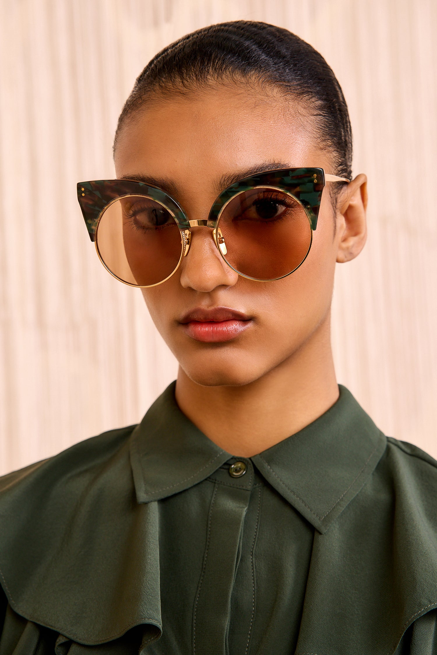 Ulla Johnson Victoire Sunglasses - Rainforest Jasper