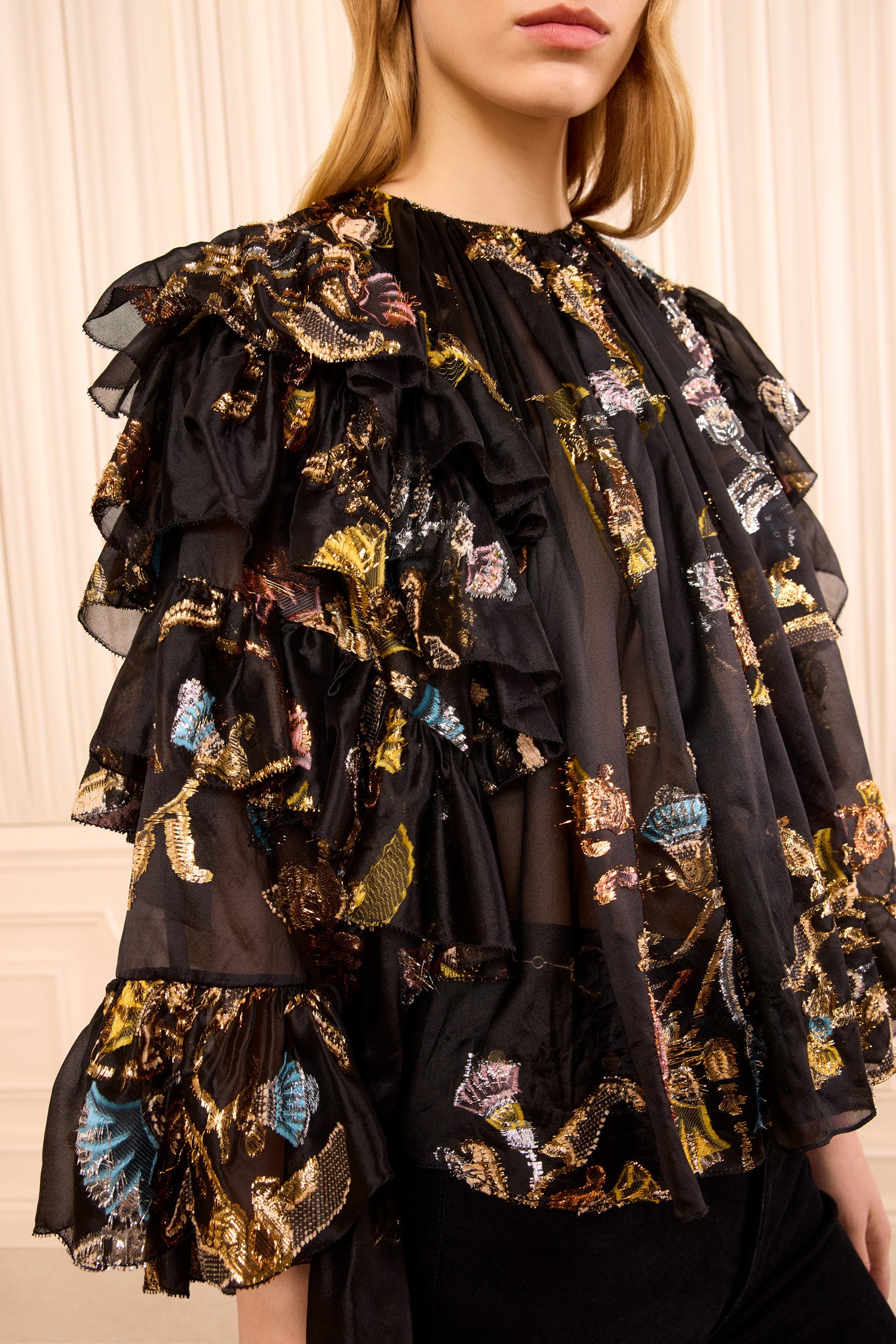 Ulla Johnson Elice Ruffled Silk Blouse - Raven
