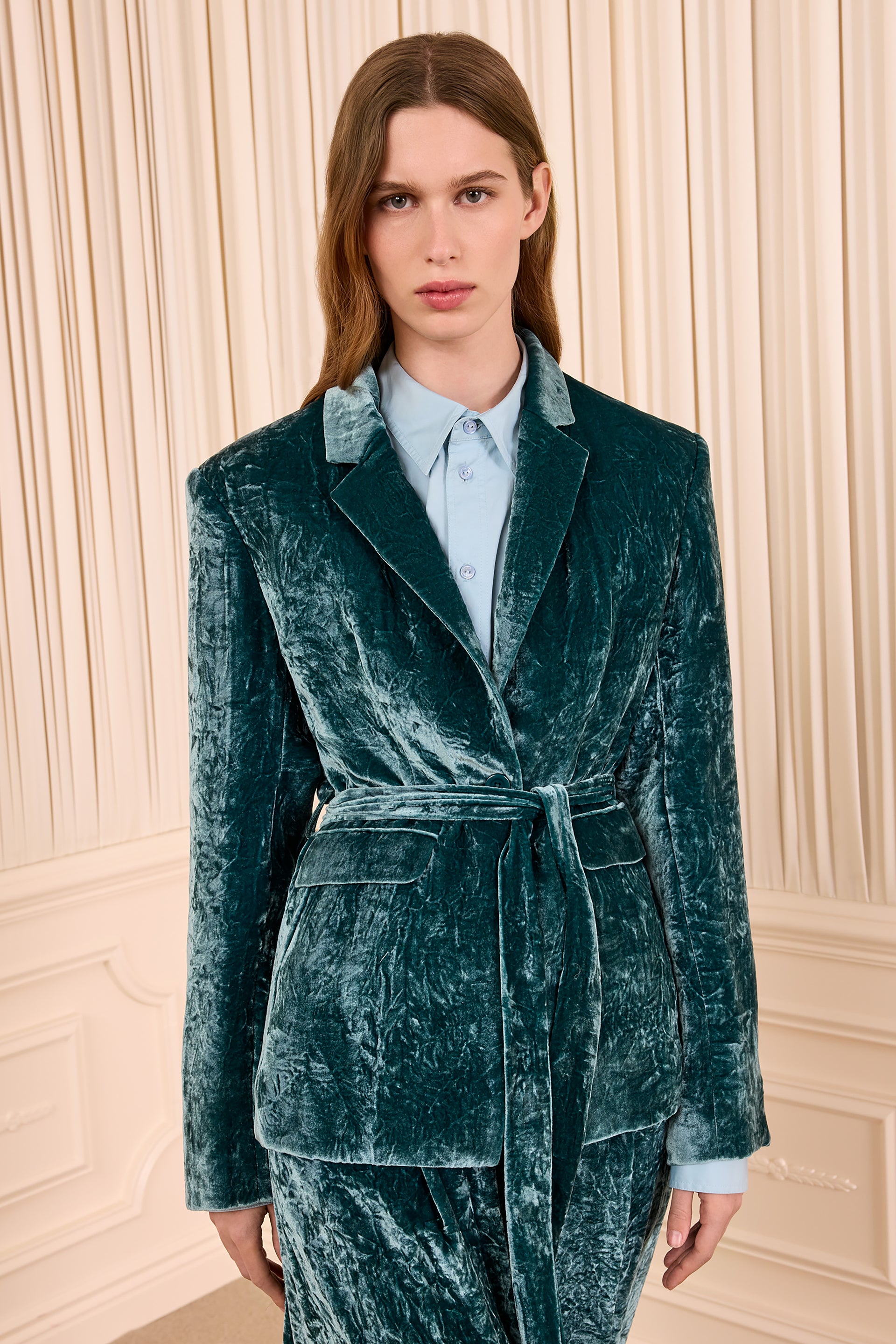 Ulla Johnson Ellery Velvet Jacket - Jadeite