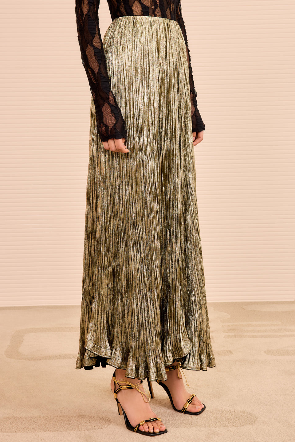 Elsa Pleated Long Skirt - Lumen