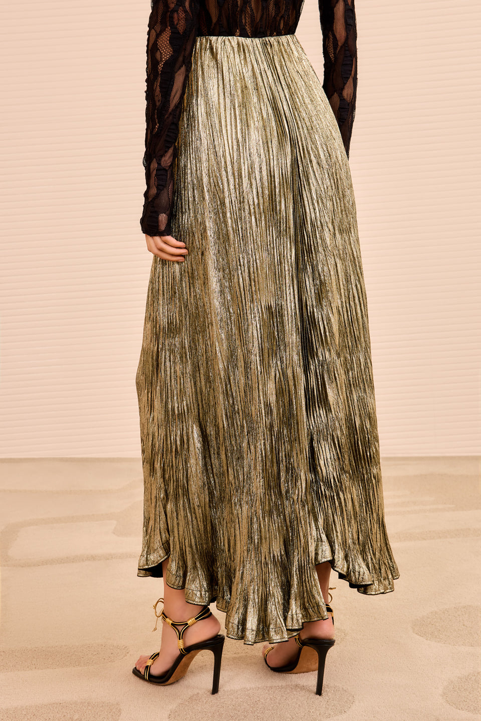 Elsa Pleated Long Skirt - Lumen