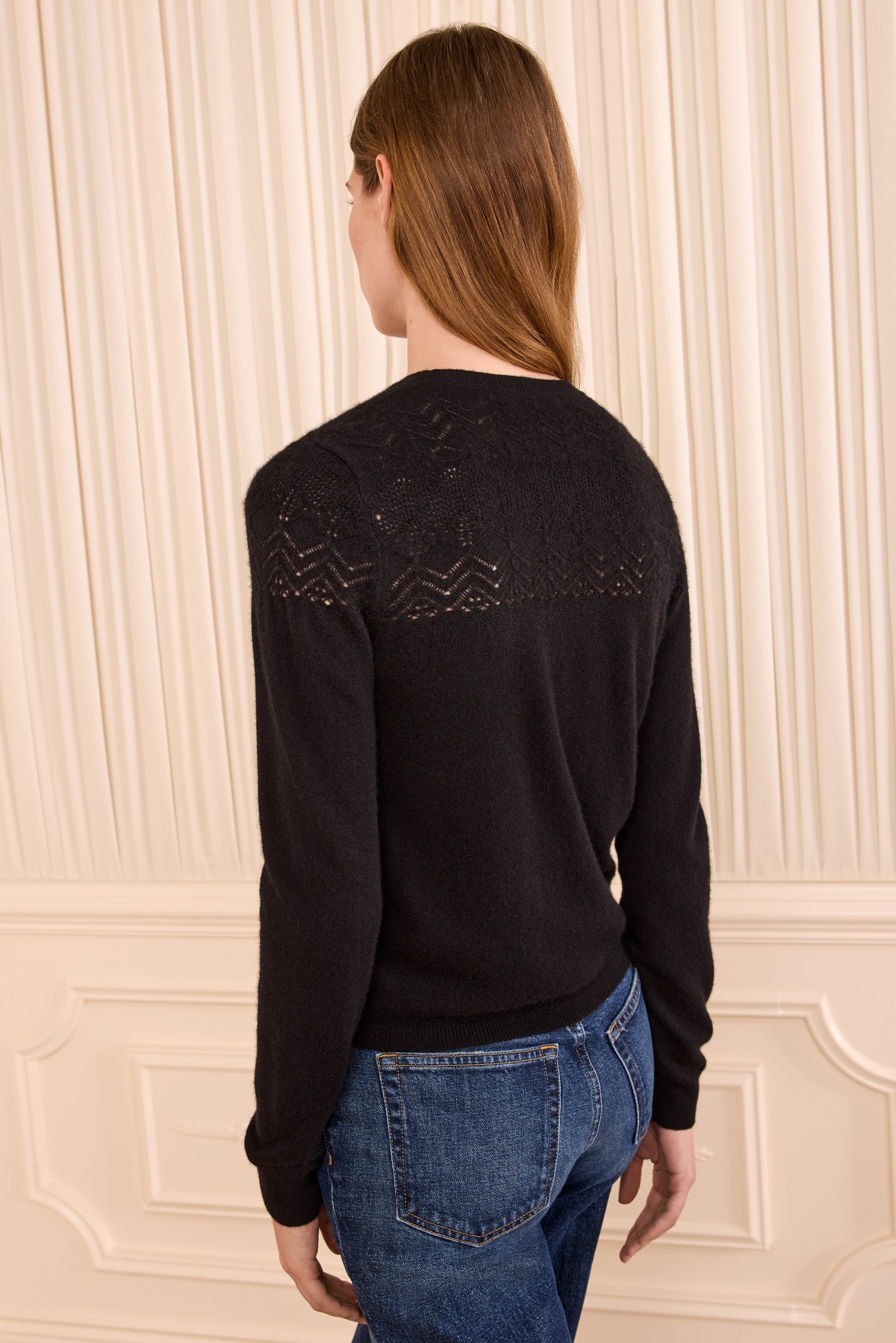 Ulla Johnson Emelie Long Sleeve Cashmere Top - Noir