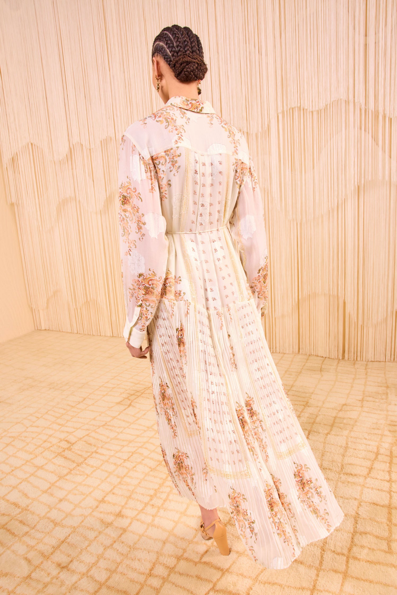 Ulla Johnson Emilie Drop Waist Long Sleeve Shirt Dress - Alabaster