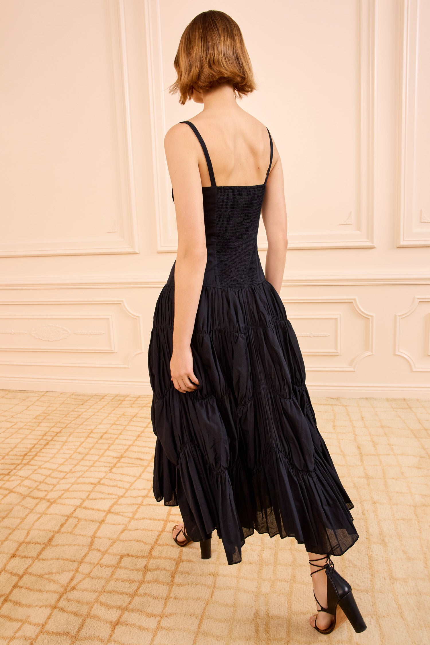 Emmalina Midi Dress - Noir