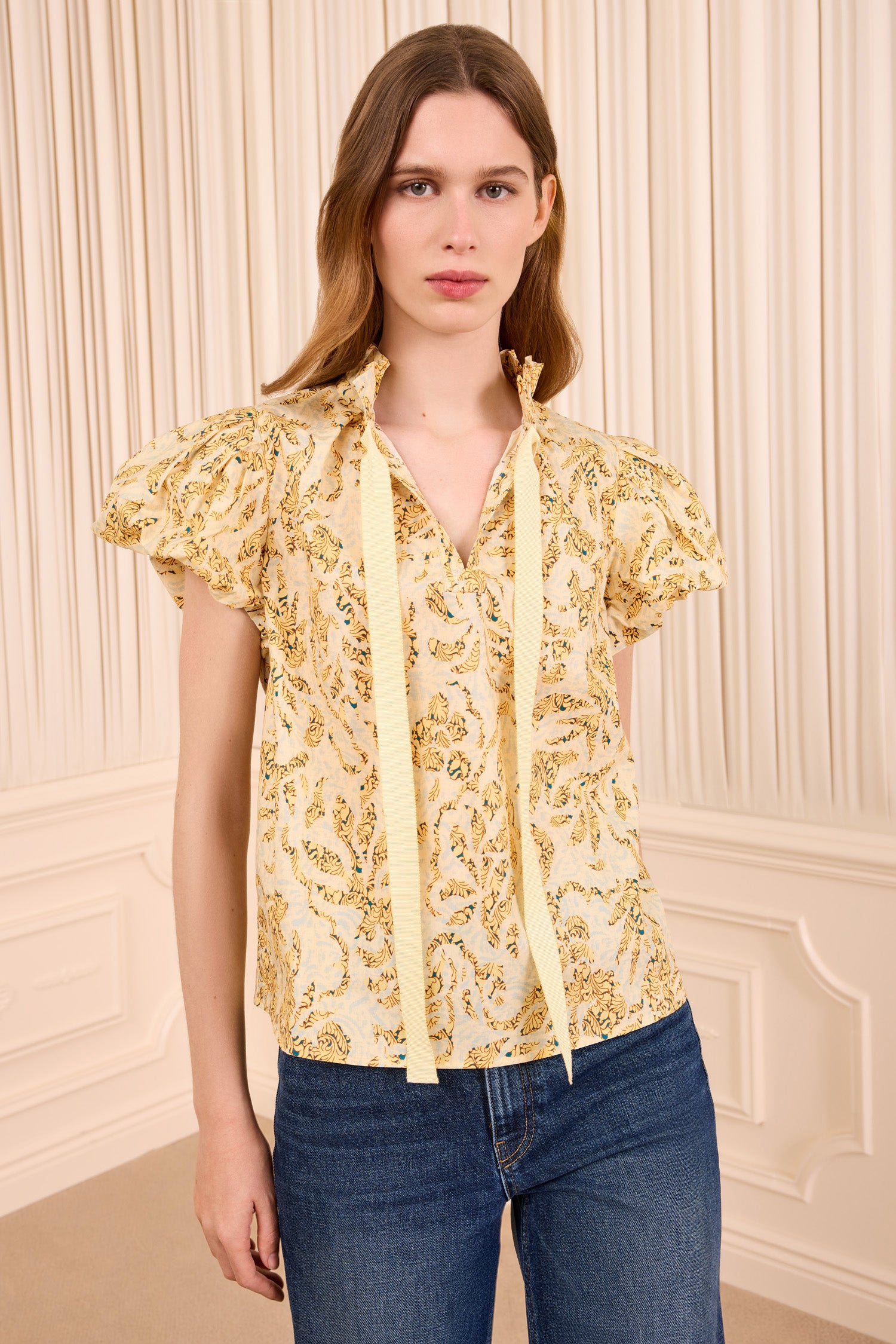 Ulla Johnson Estela SS Cotton Top - Chamomile