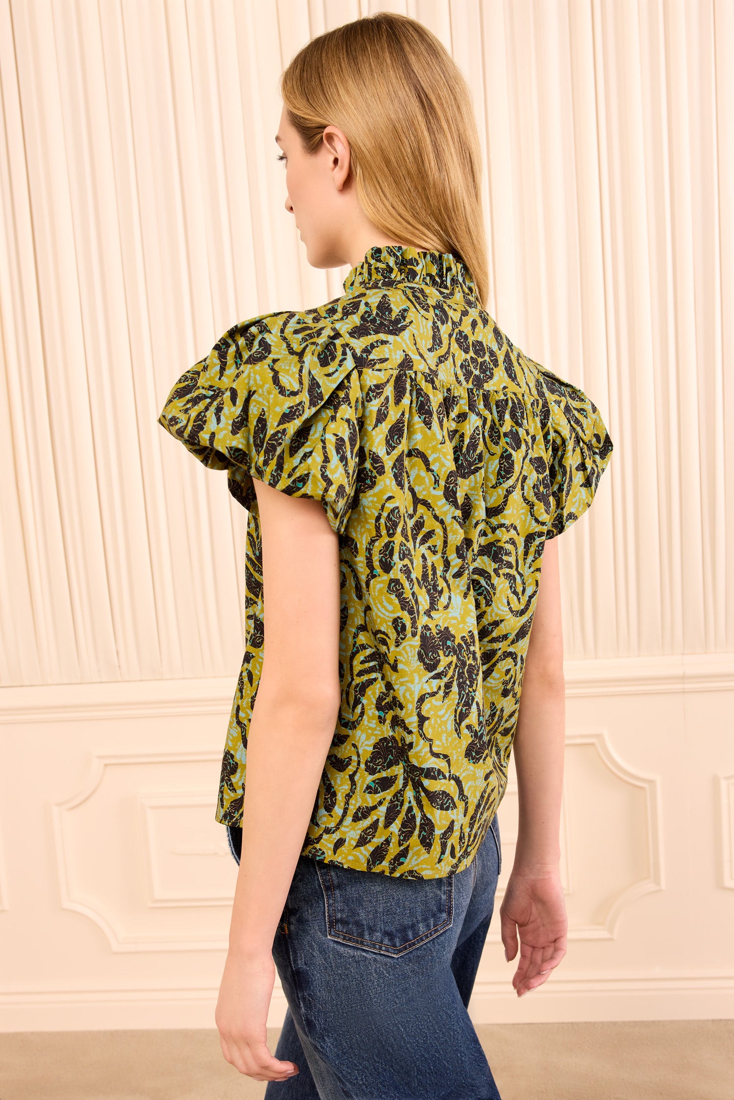 Estela SS Cotton Top - Chartreuse