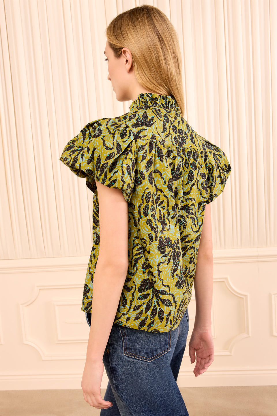 Estela SS Cotton Top - Chartreuse