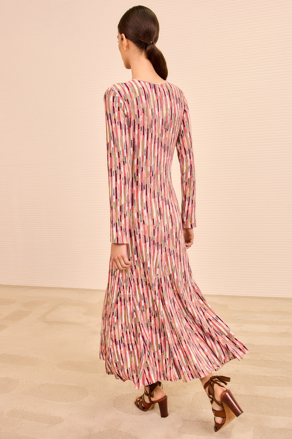 Estella Multicolor Midi Dress - Rosewood