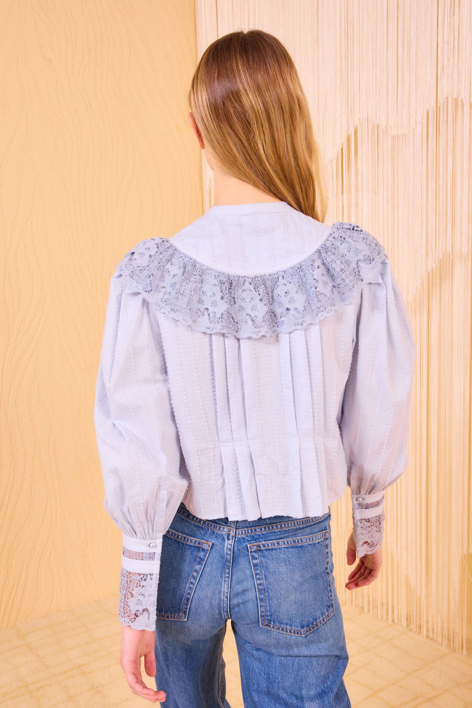 Esther Long Sleeve Blouse - Celeste