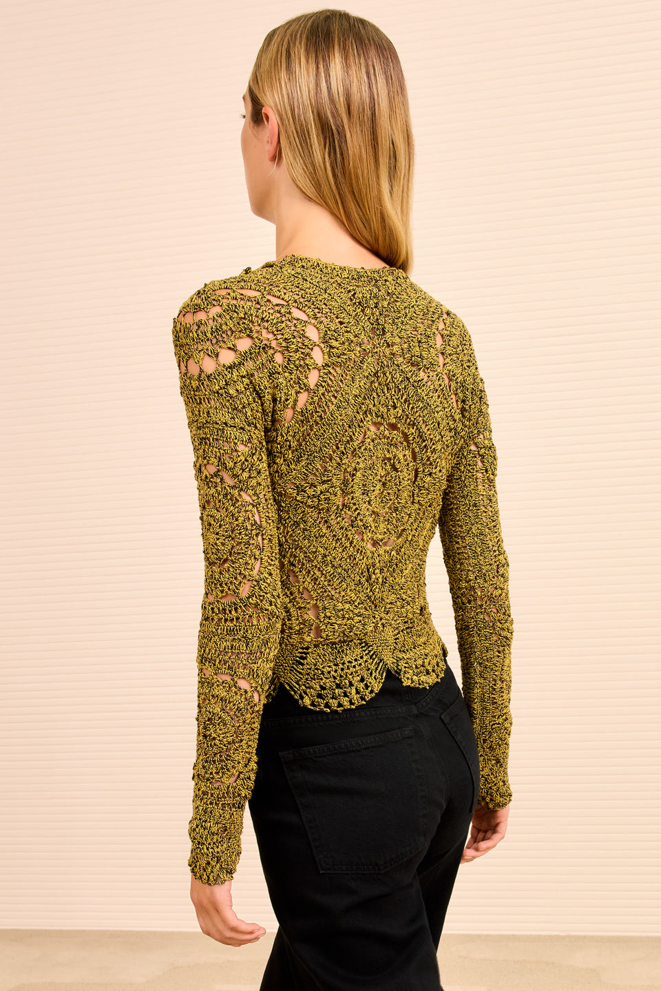 Eugnie Hand Crochet Top - Olive