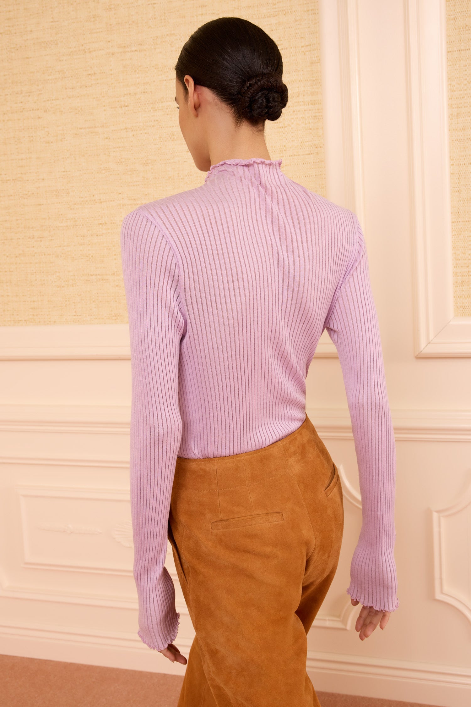 Ulla Johnson Evie Turtleneck Top - Lilac