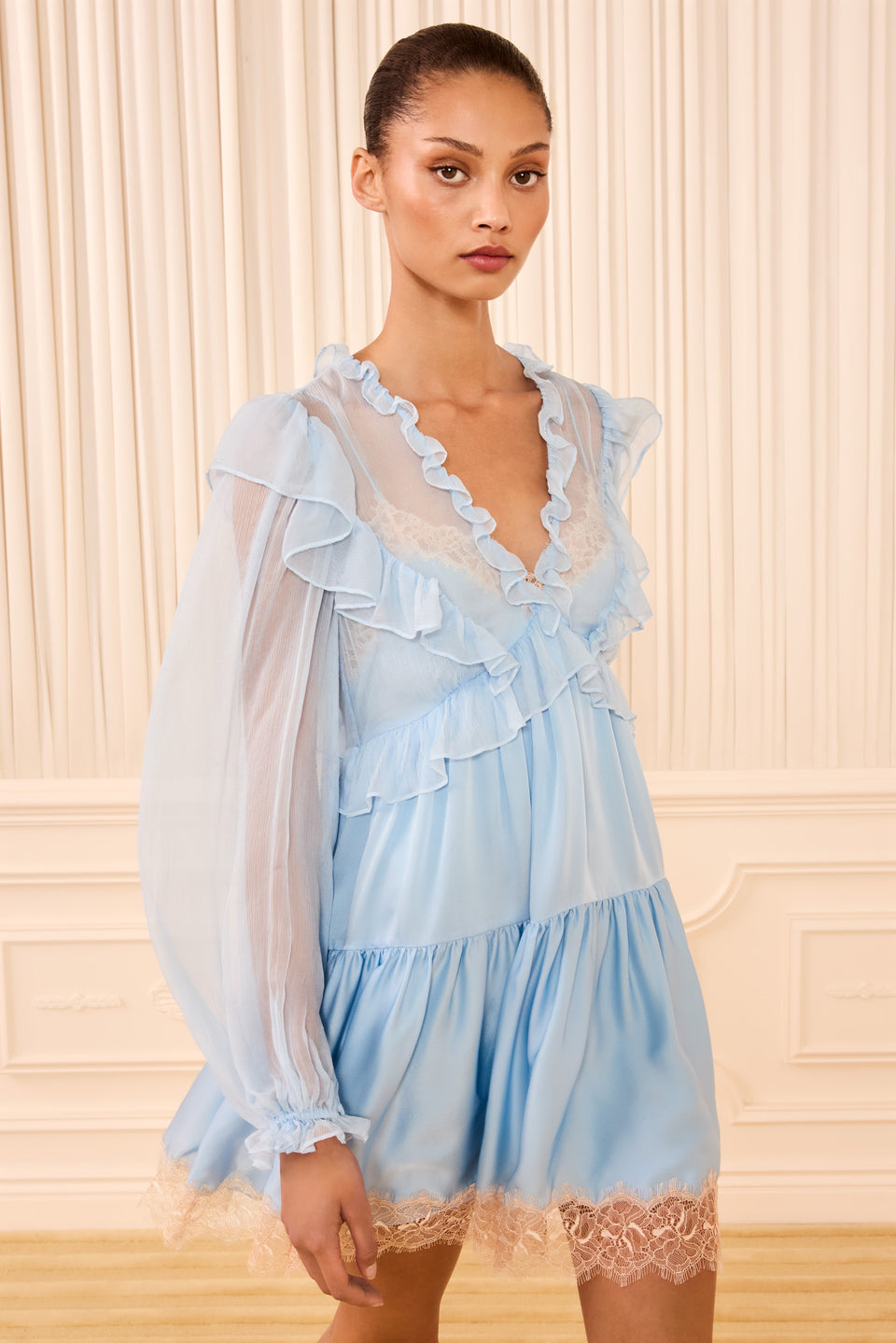 Farenne Mini Dress - Hydrangea