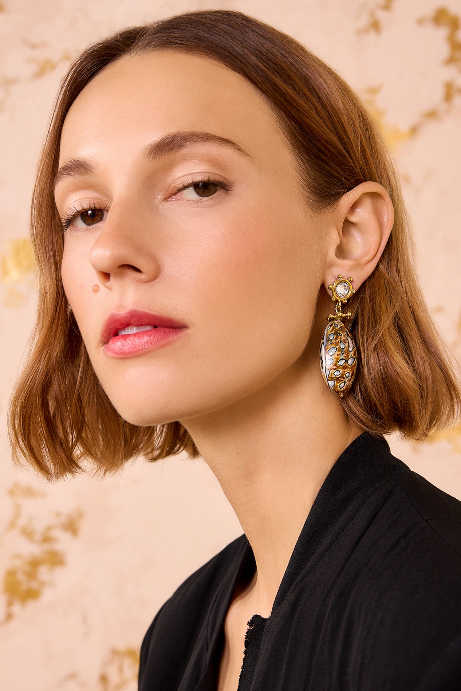 Ulla Johnson Fiori Black Multi Drop Earring - Black Multi