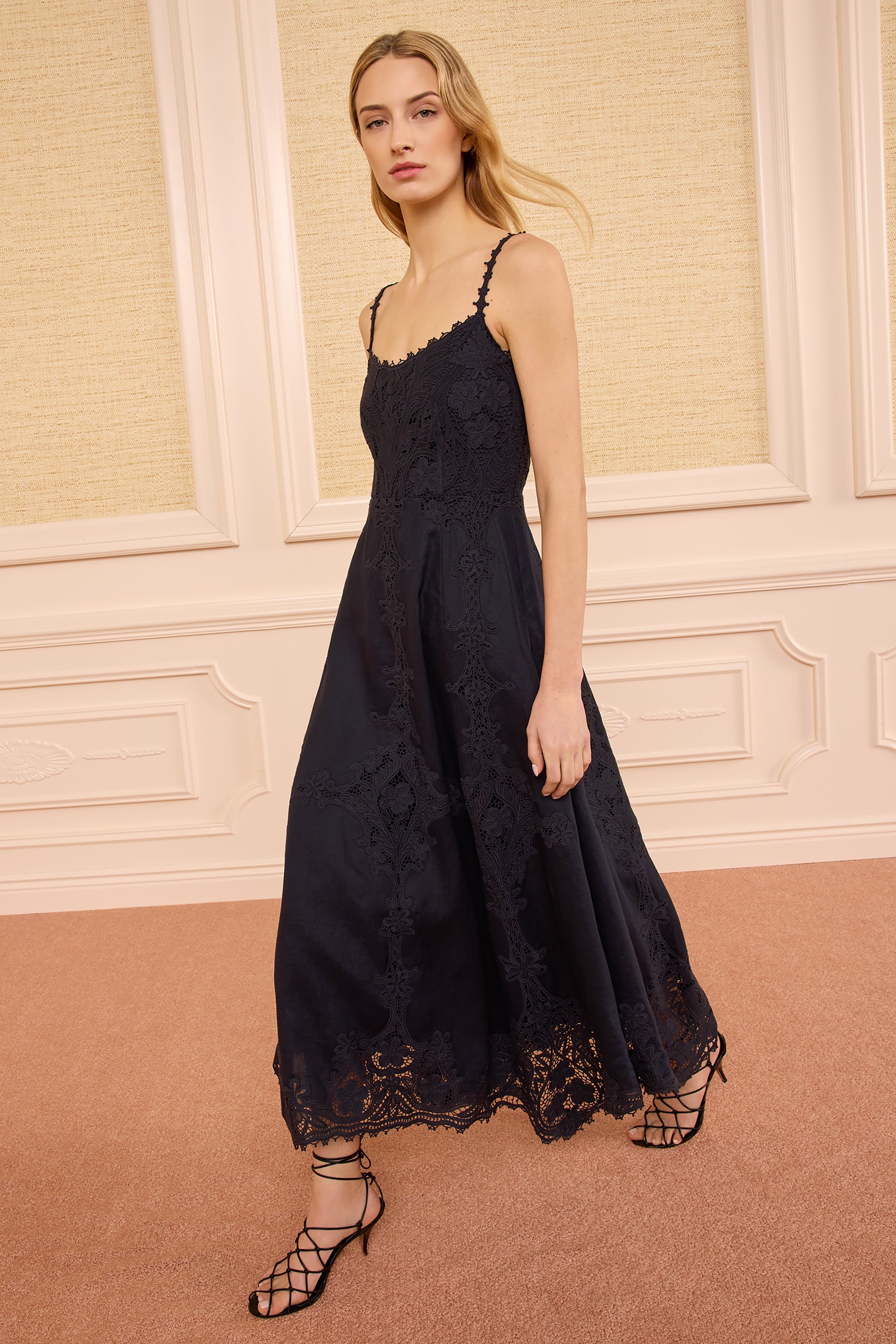 Ulla Johnson Flora Cami Linen Dress - Noir