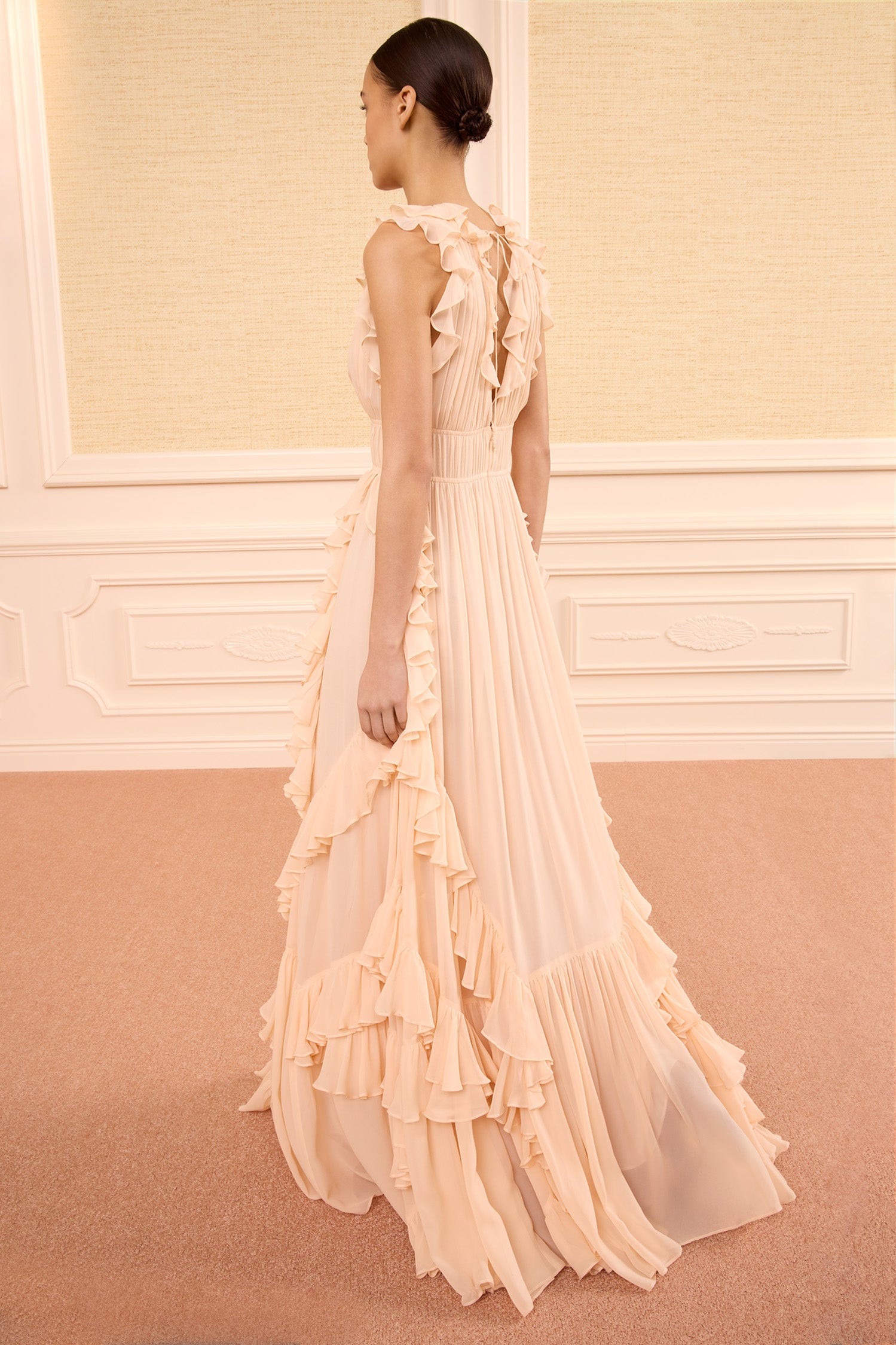 Florella Gown - Blush Blush Pink Sleeveless Silk Gown with Ruffles - Ulla Johnson Florella Gown - Blush Blush Pink Sleeveless Silk Gown with Ruffles - Ulla Johnson