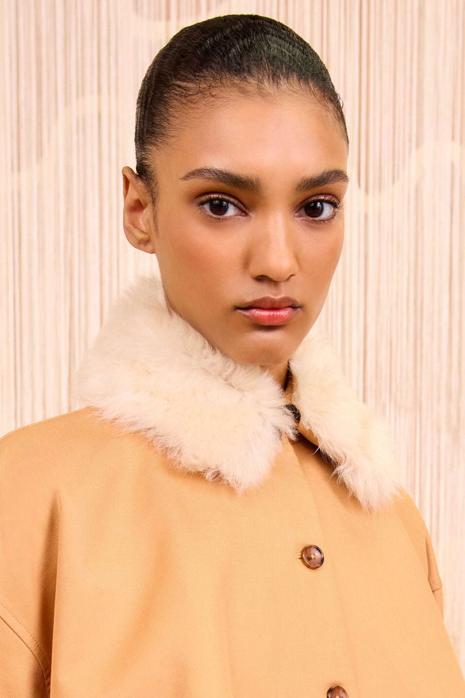 Floret Jacket with Removeable Collar - Alpaca