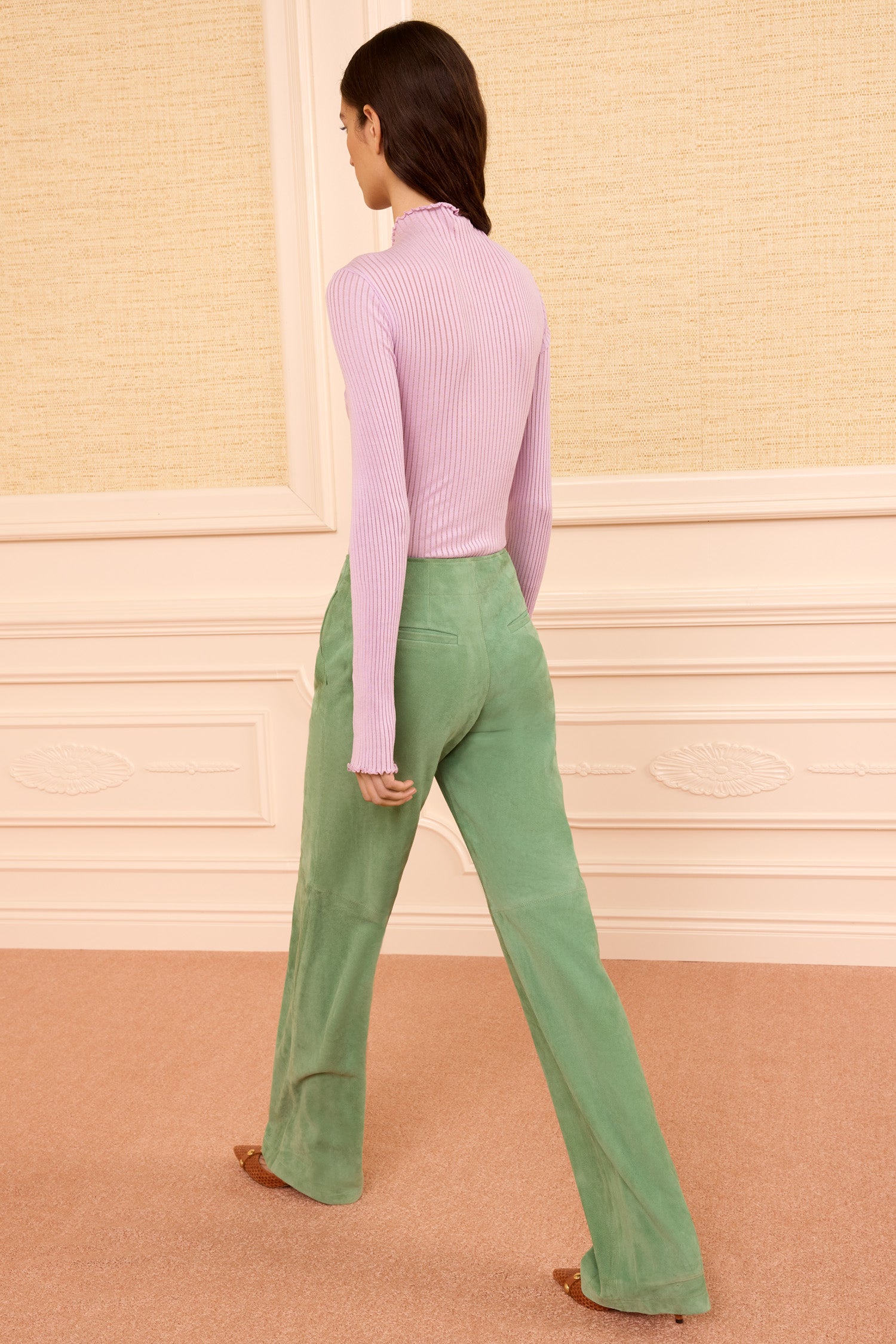 Freja Suede Pant - Aventurine