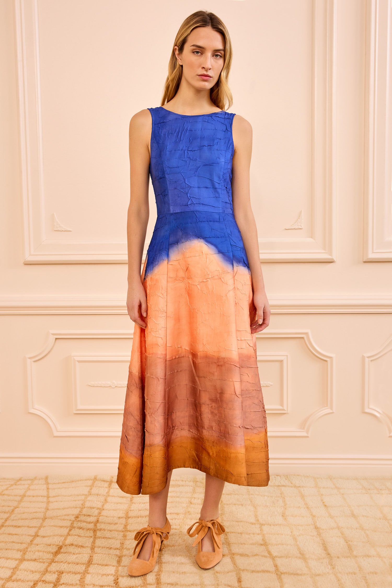 Georgia Satin Midi Dress - Moontide