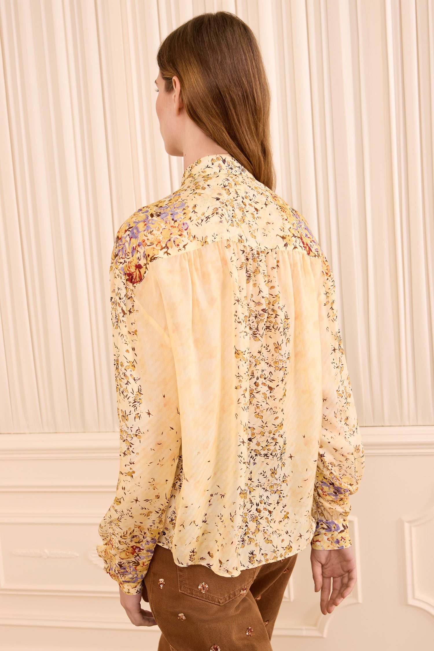 Ulla Johnson Gesture Long Sleeve Silk Blouse - Forsythia