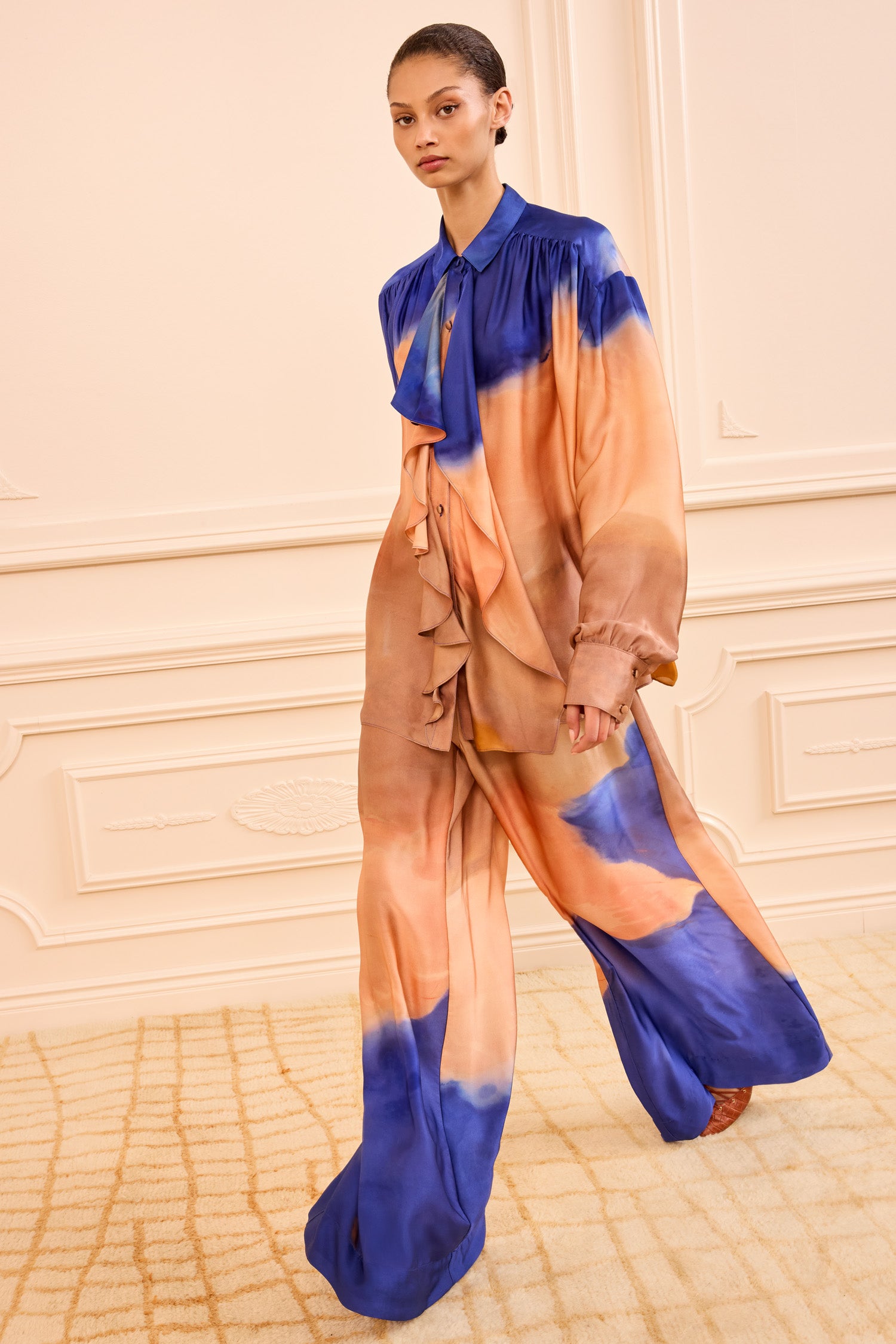 Gesture Silk Blouse - Moontide