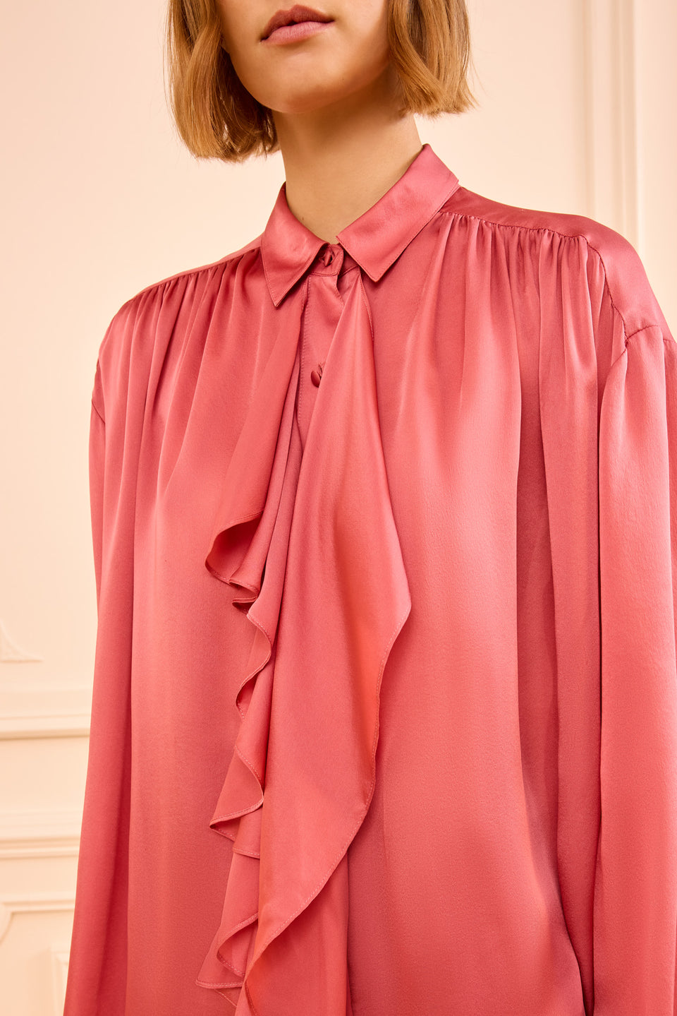 Gesture Silk Blouse - Rosewood