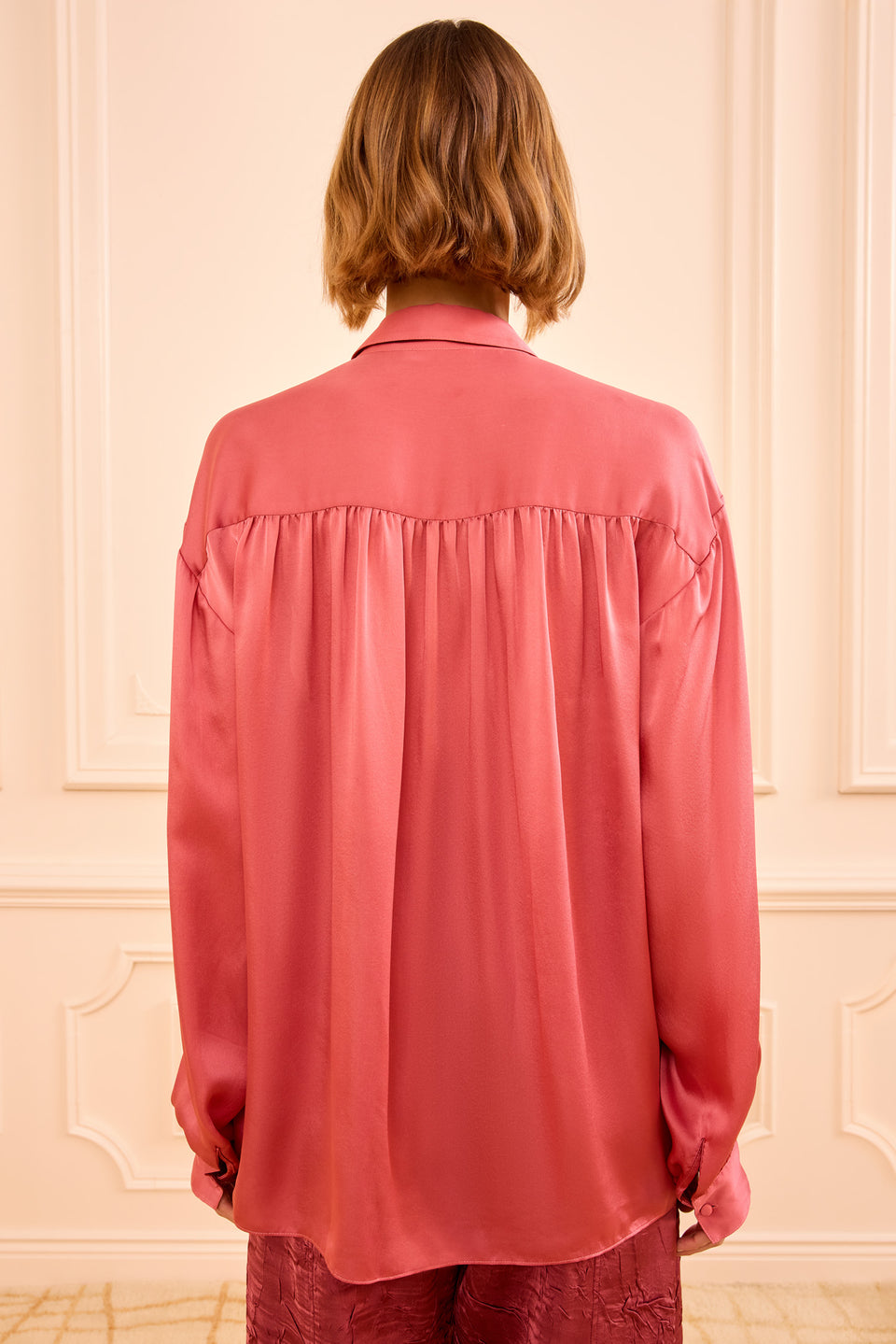 Gesture Silk Blouse - Rosewood