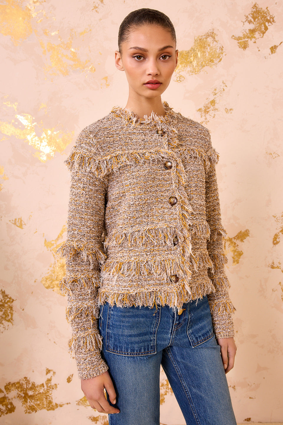 Gita Knit Tweed Jacket - Helios
