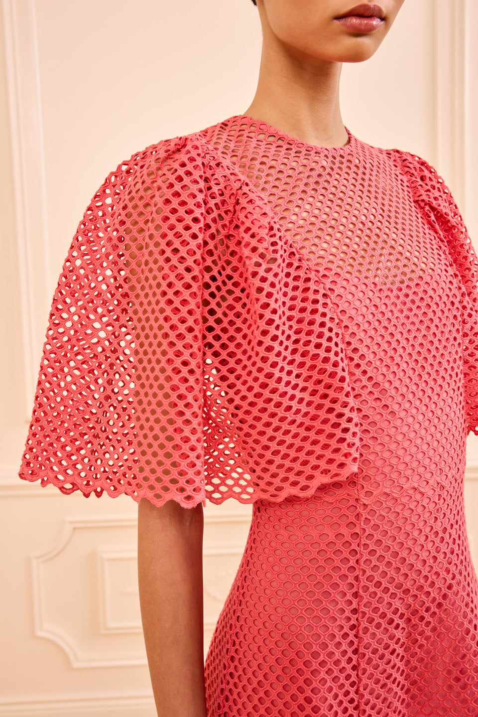 Gracelle Eyelet Cotton Dress - Dahlia