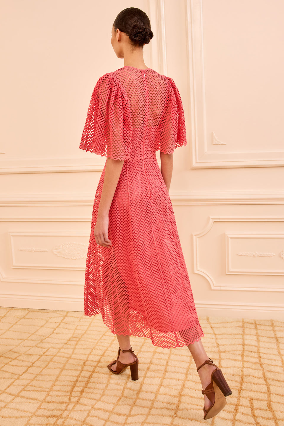 Gracelle Eyelet Cotton Dress - Dahlia