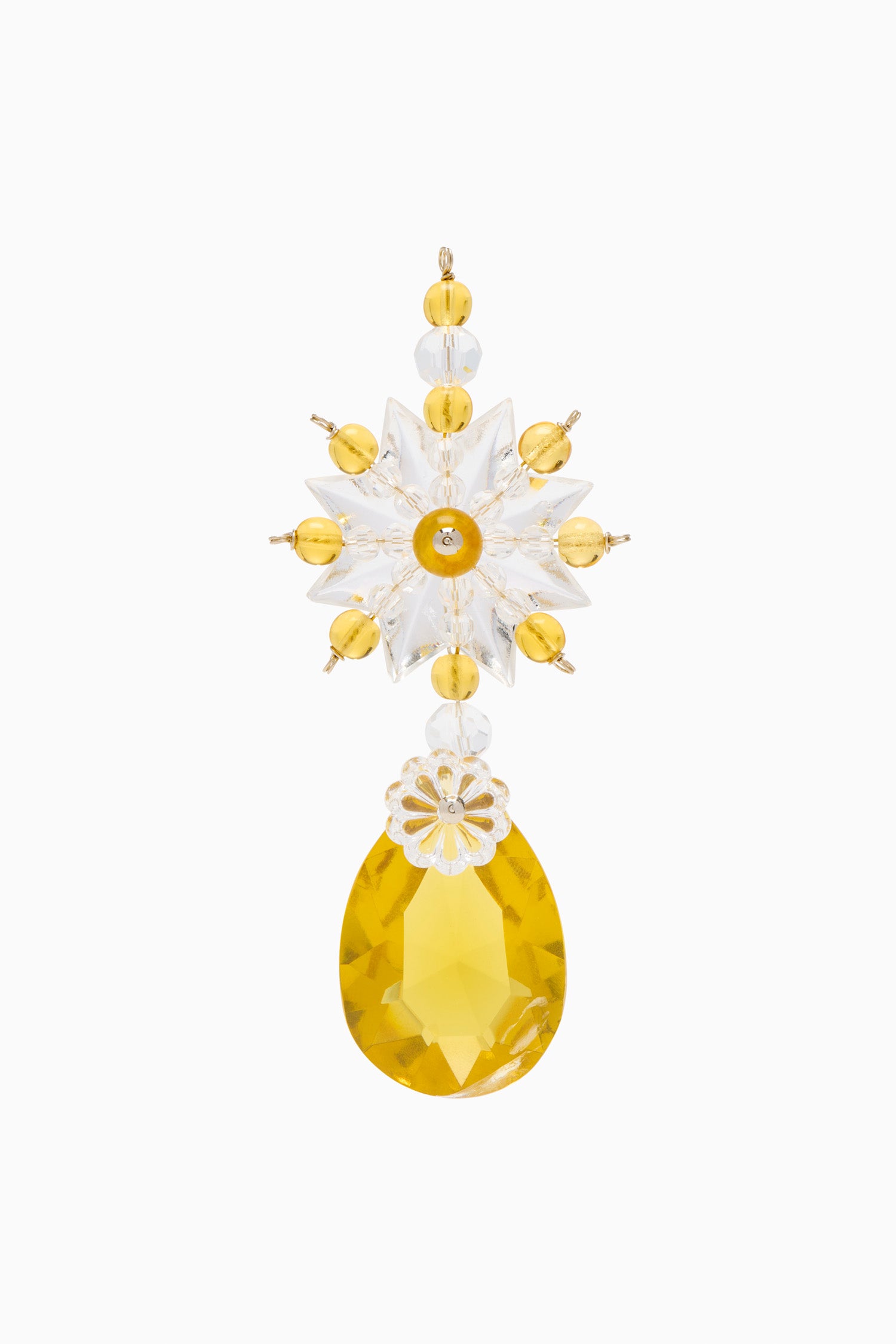 Lobmeyr Crystal Ornament - Yellow Crystal