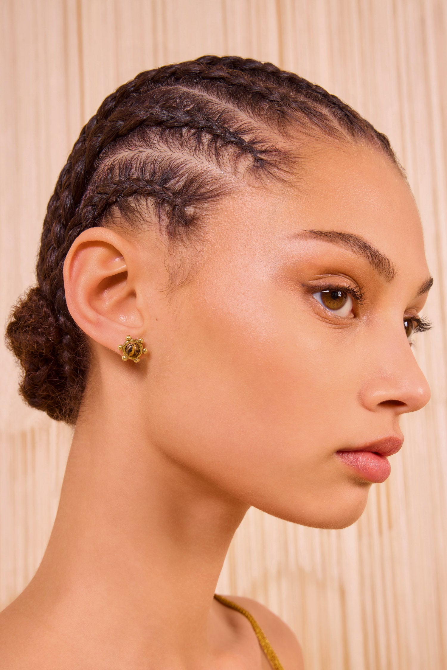 Ulla Johnson Hana Spotted Jasper Granulated Stud Earring - Jasper