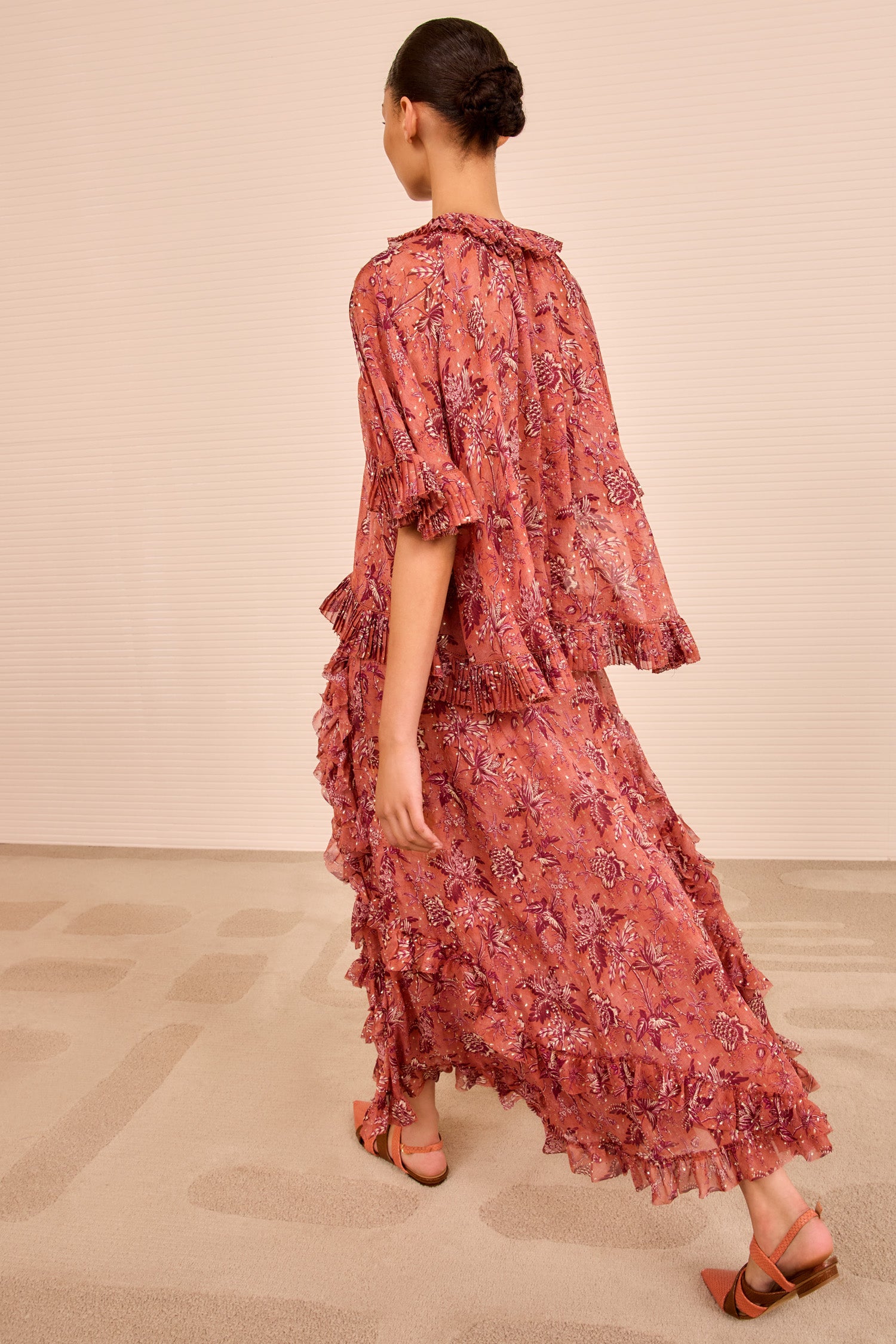 Ulla Johnson Helaine Short Sleeve Top - Oleander