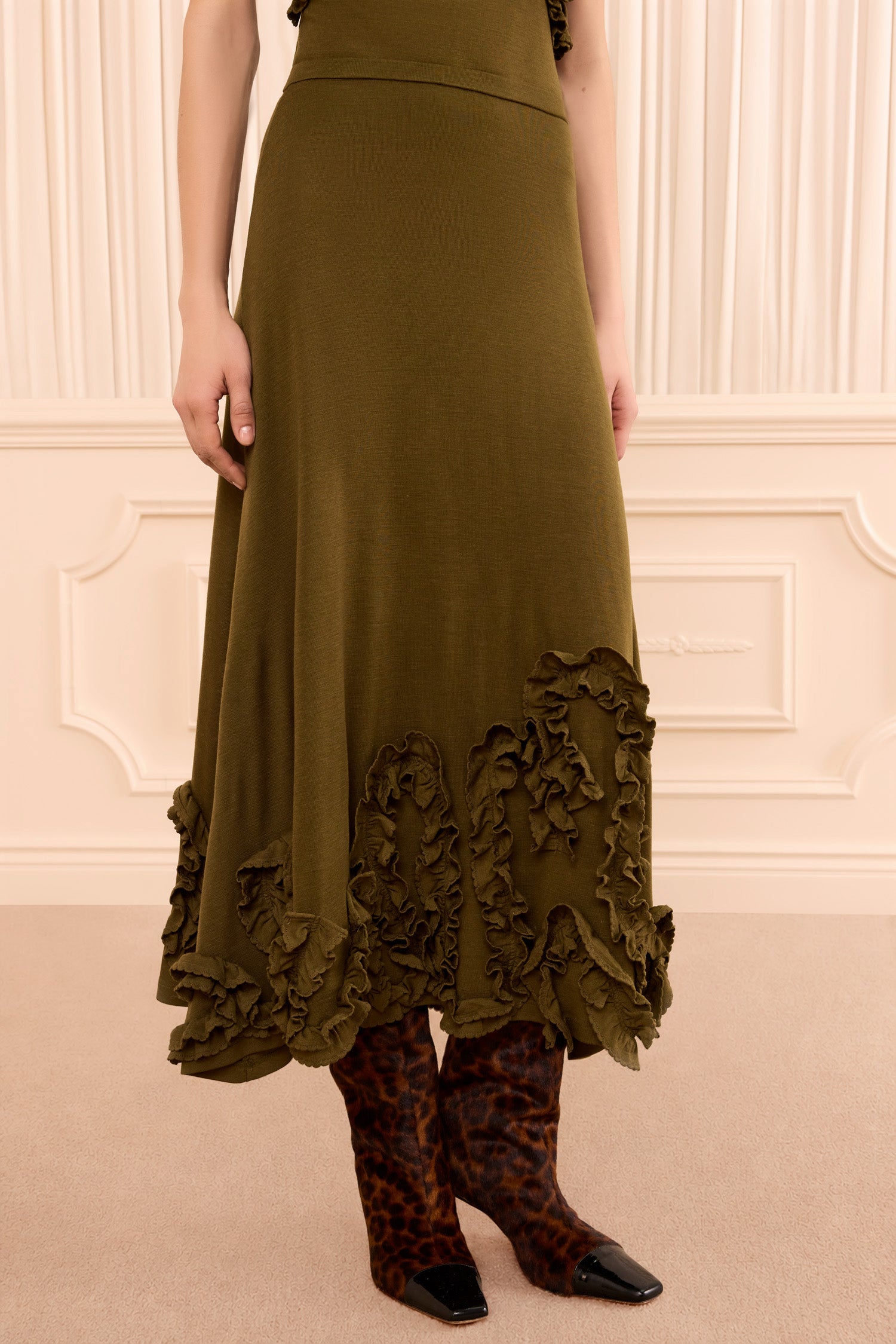 Heloise Jersey Skirt - Loden