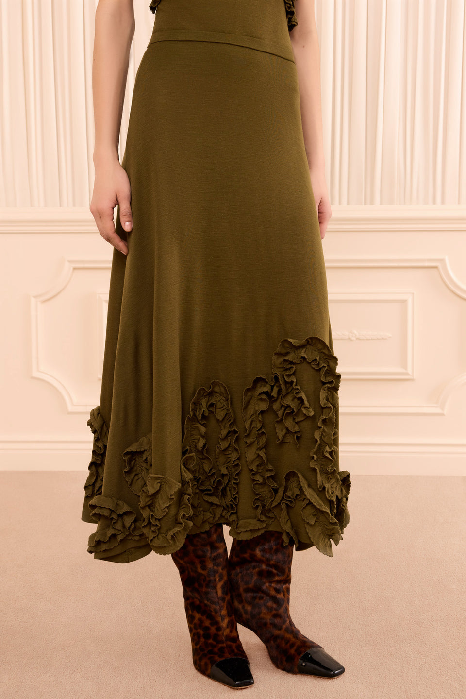 Heloise Jersey Skirt - Loden