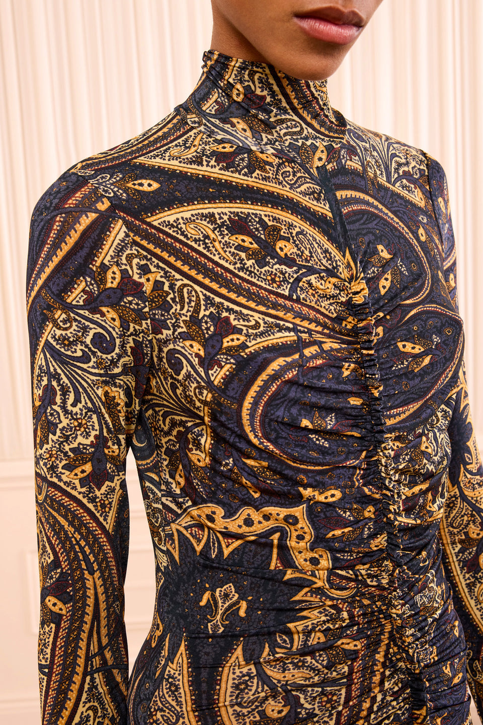 Ida Long Sleeve Jersey Dress - Twilight Paisley