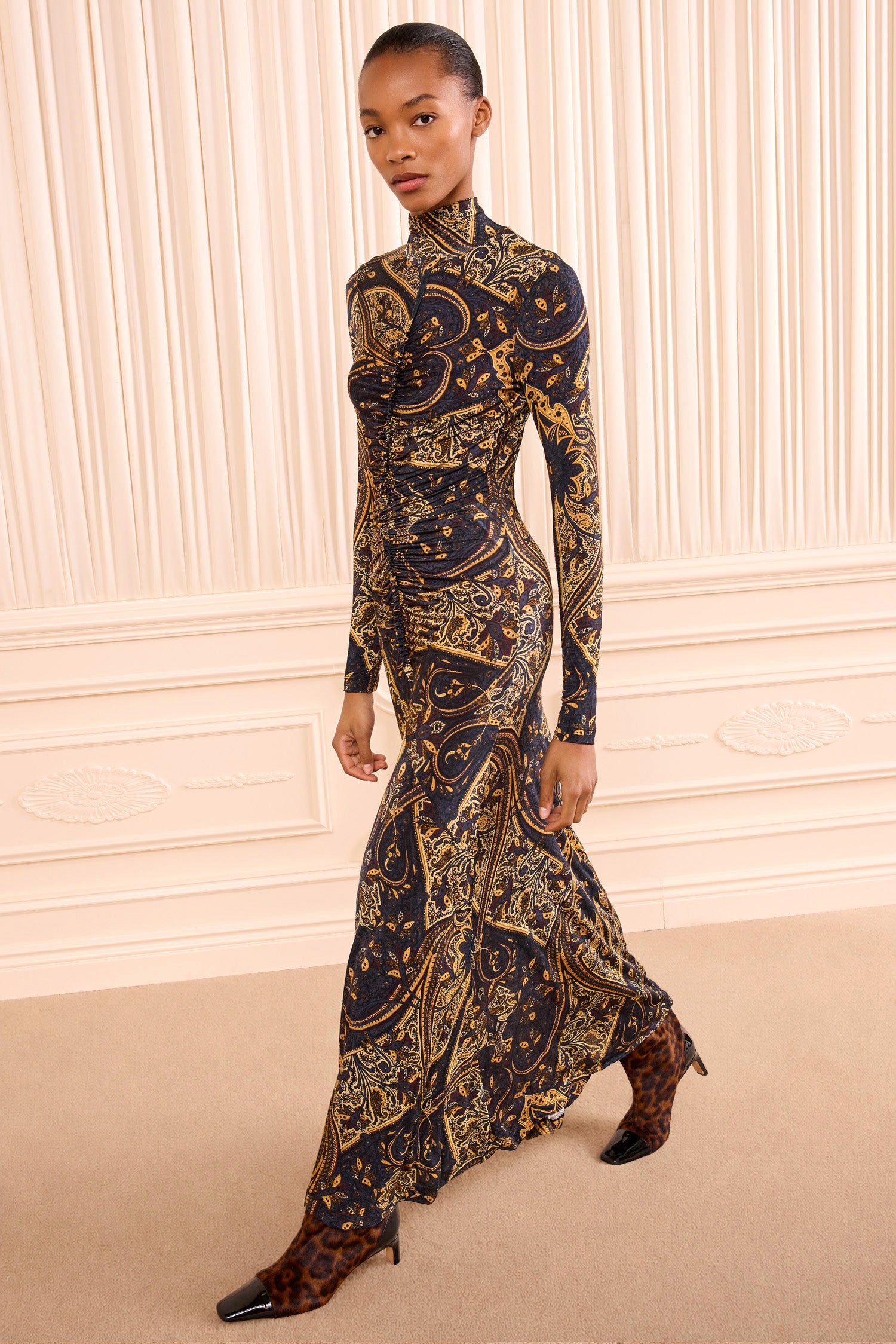 Ulla Johnson Ida Long Sleeve Jersey Dress - Twilight Paisley