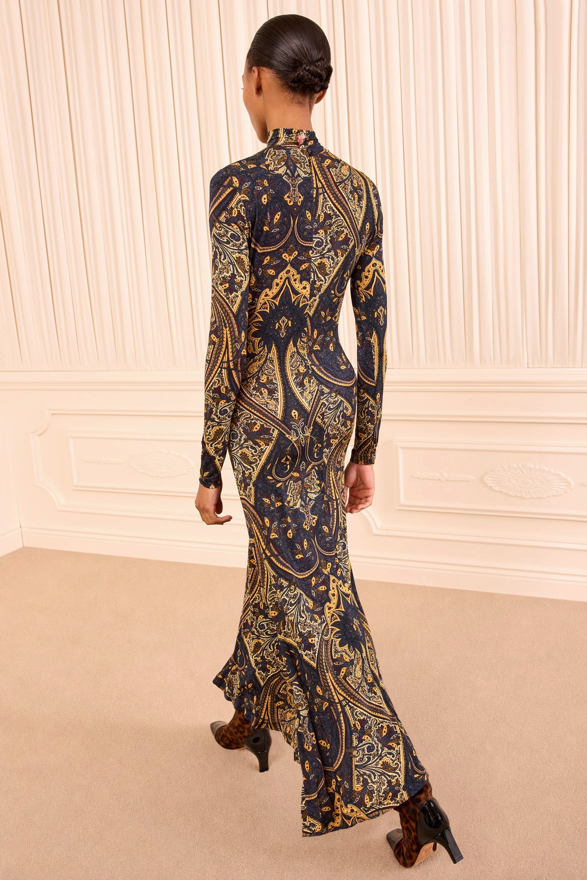 Ida Long Sleeve Jersey Dress - Twilight Paisley