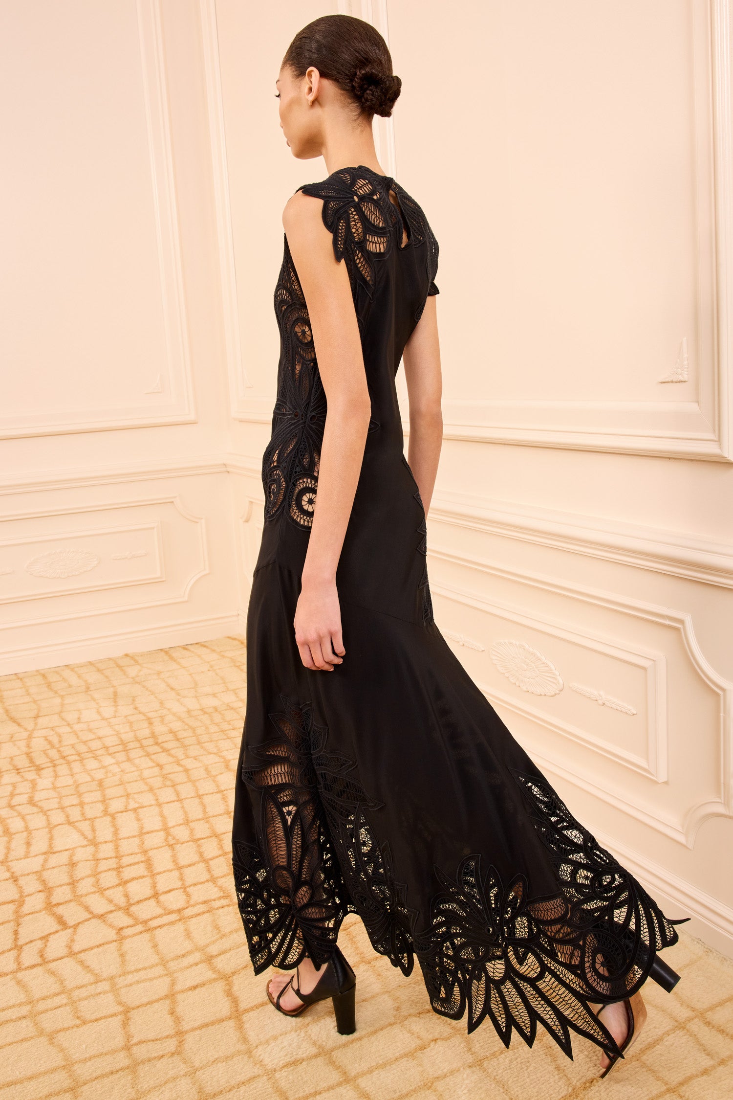 Ulla Johnson Idra Lace Applique Dress - Noir