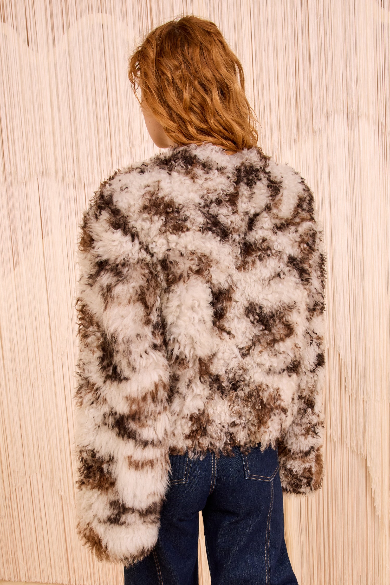 Irina Short Shearling Coat - Pietra