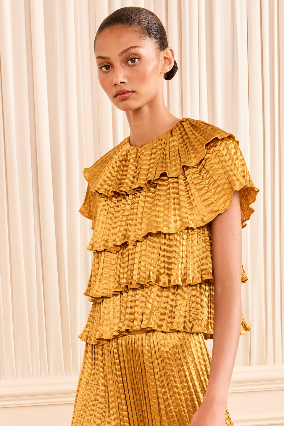 Izel SL Ruffle Top - Topaz