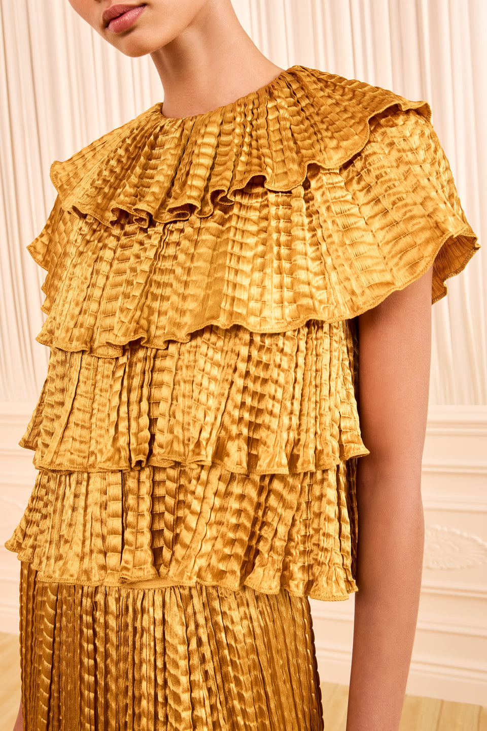 Izel SL Ruffle Top - Topaz