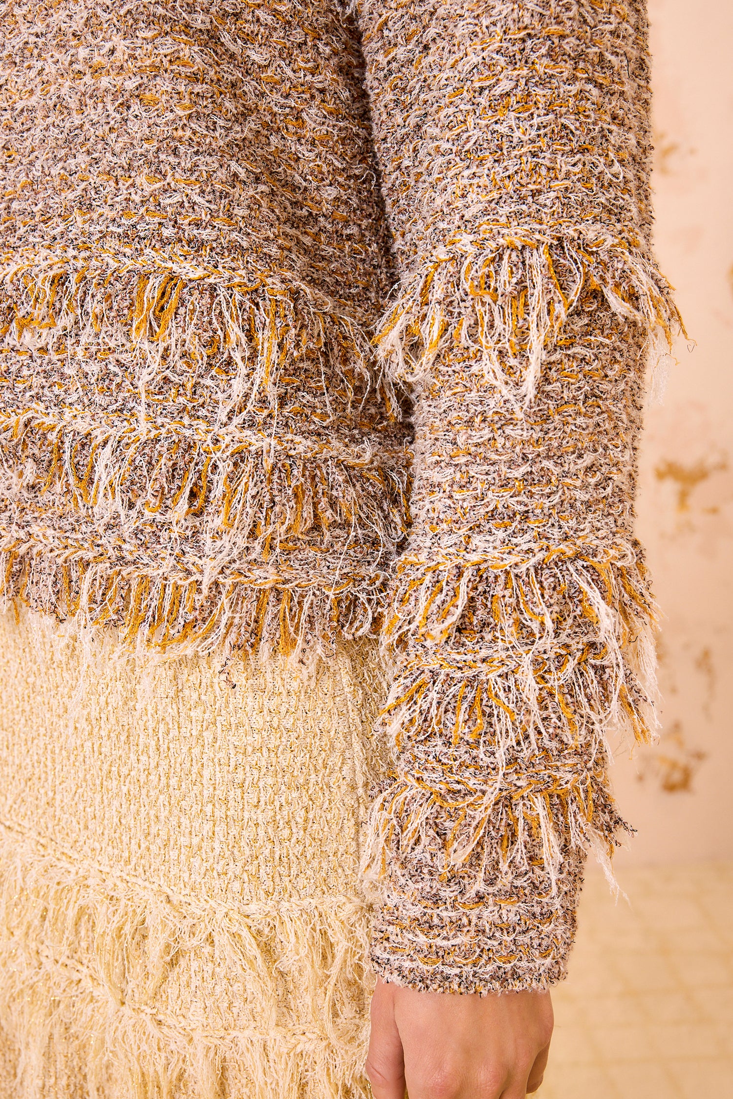 Jael Knit Tweed Long Sleeve Pullover - Helios