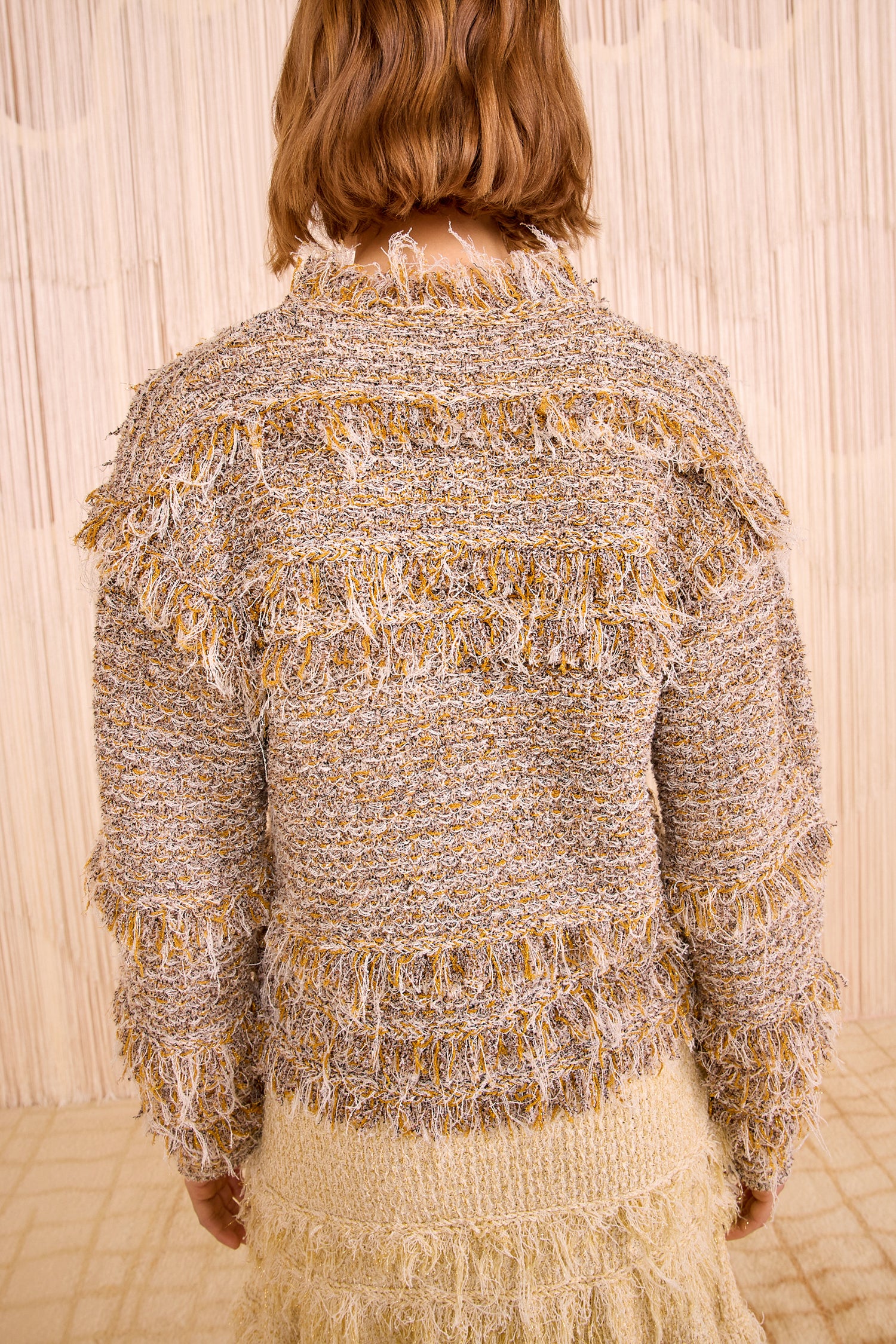 Ulla Johnson Jael Knit Tweed Long Sleeve Pullover - Helios