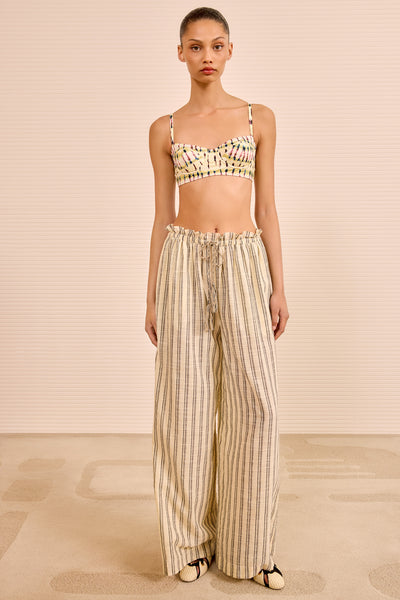 Josephine Striped Coverup Pant - Cowrie Stripe