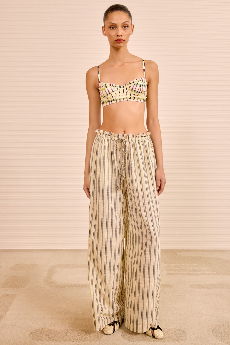 Josephine Striped Coverup Pant - Cowrie Stripe