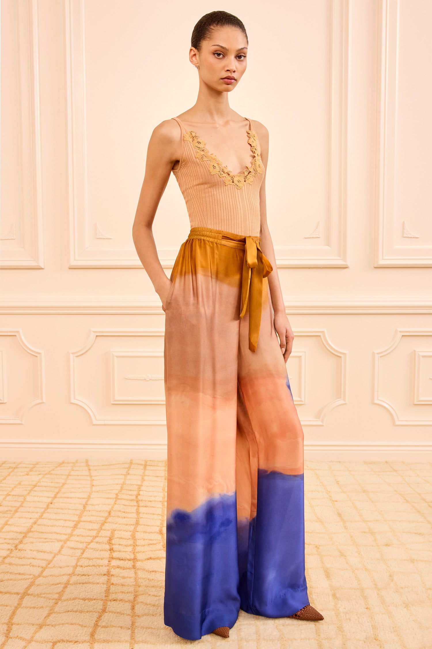 Julien Silk Pant Moontide