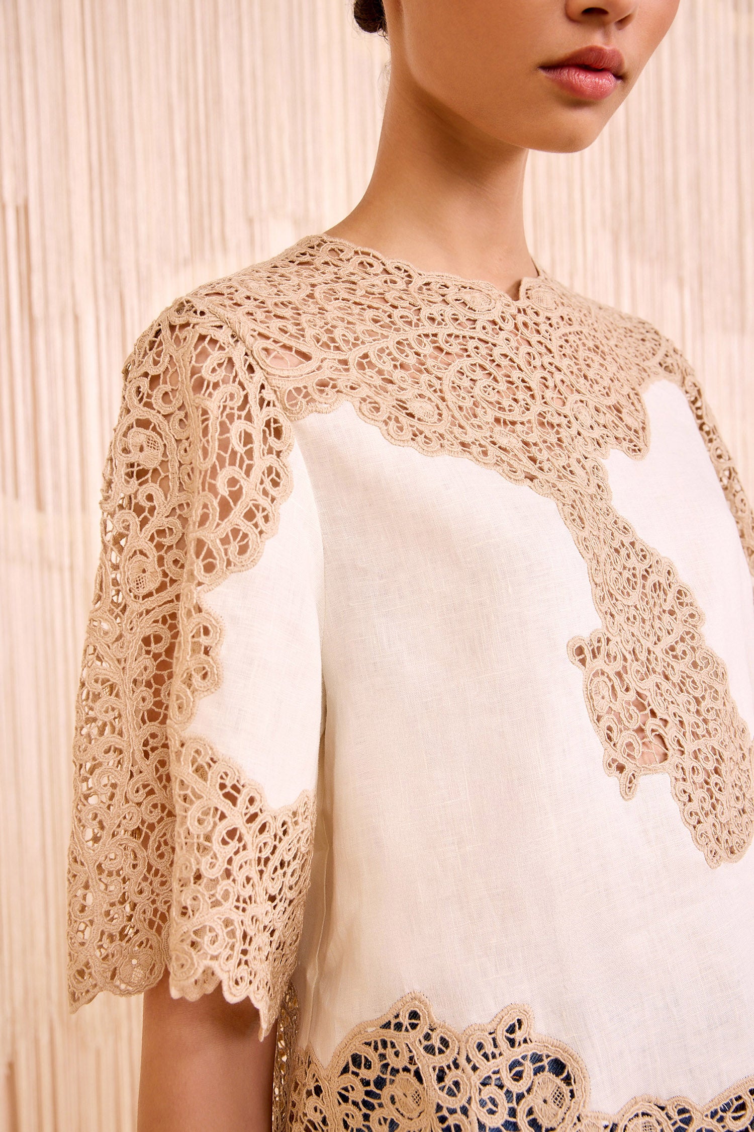 Kadene Short Sleeve Blouse - Travertine