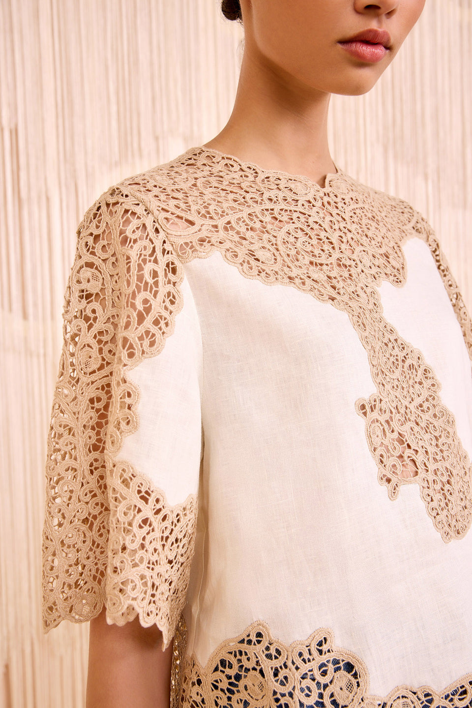 Kadene Short Sleeve Blouse - Travertine