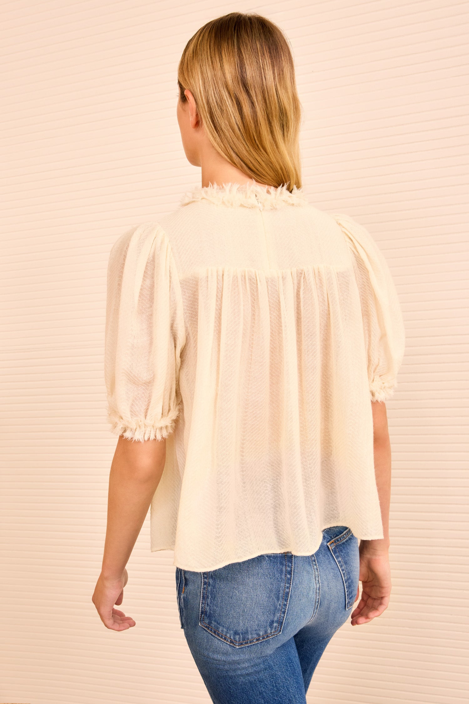 Karlyn Puff Sleeve Top - Cowrie